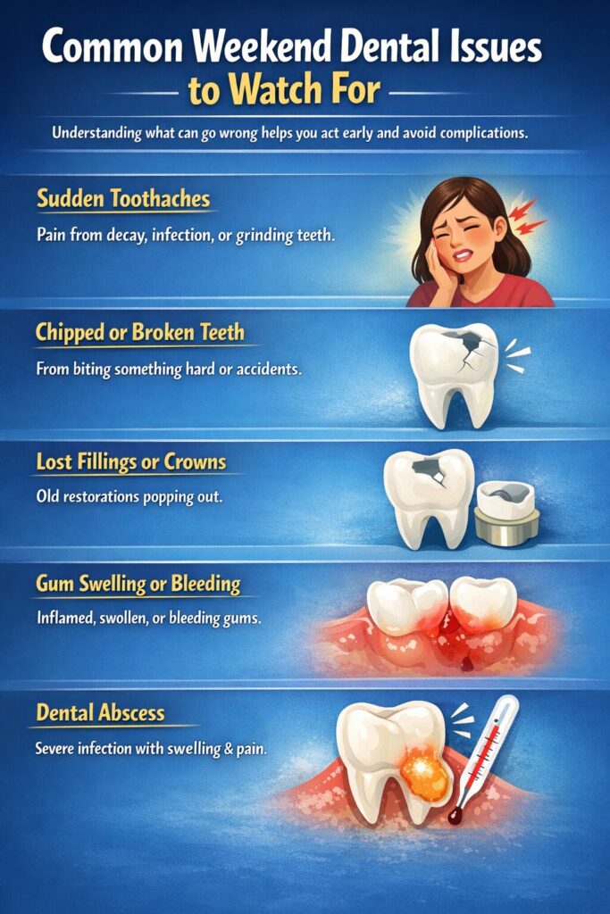 Common Weekend Dental Issues to Watch For